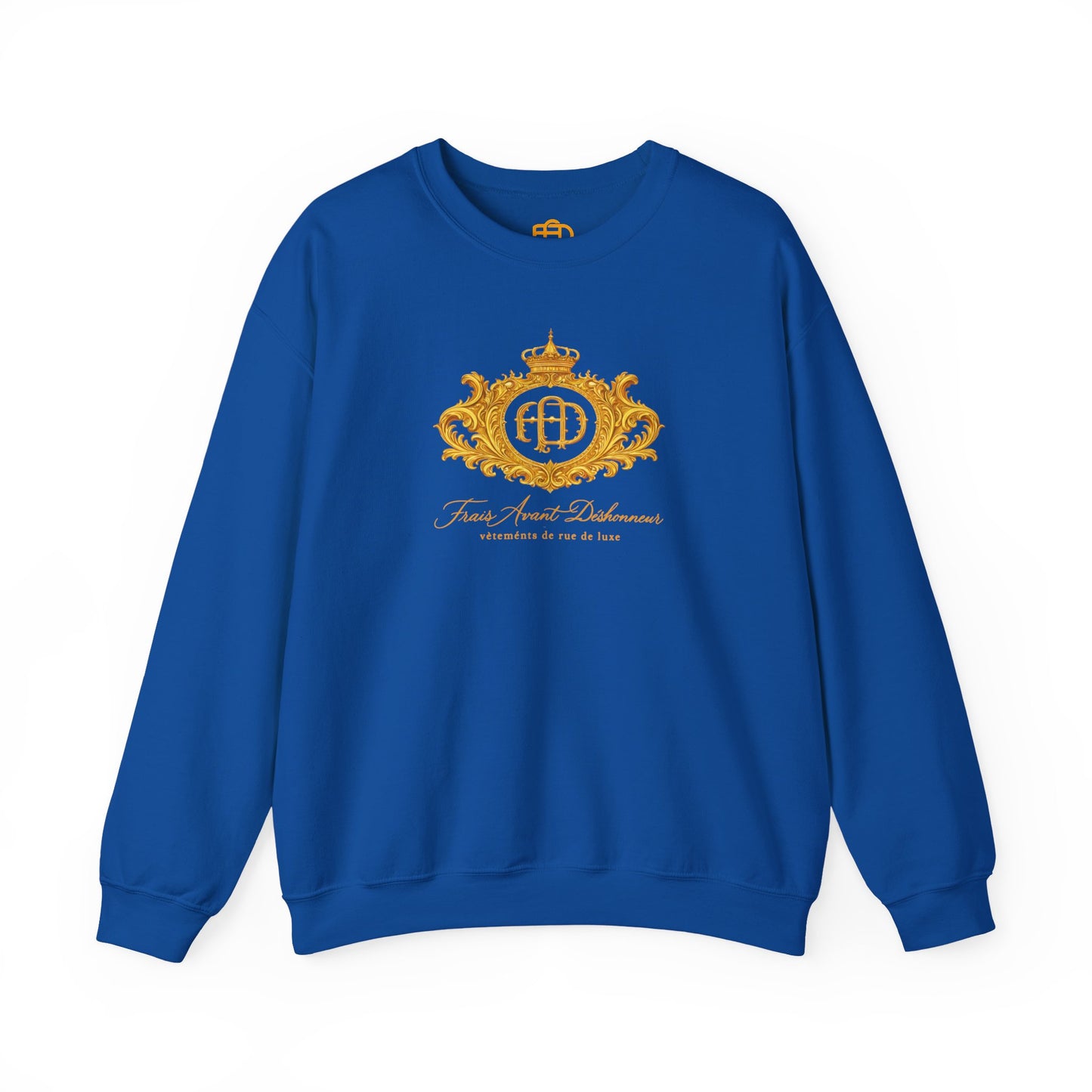 Gold Elephant Emblem Unisex Crewneck Sweatshirt, Cozy Gift, Casual Wear, Animal Lover Gift, Unique Fashion