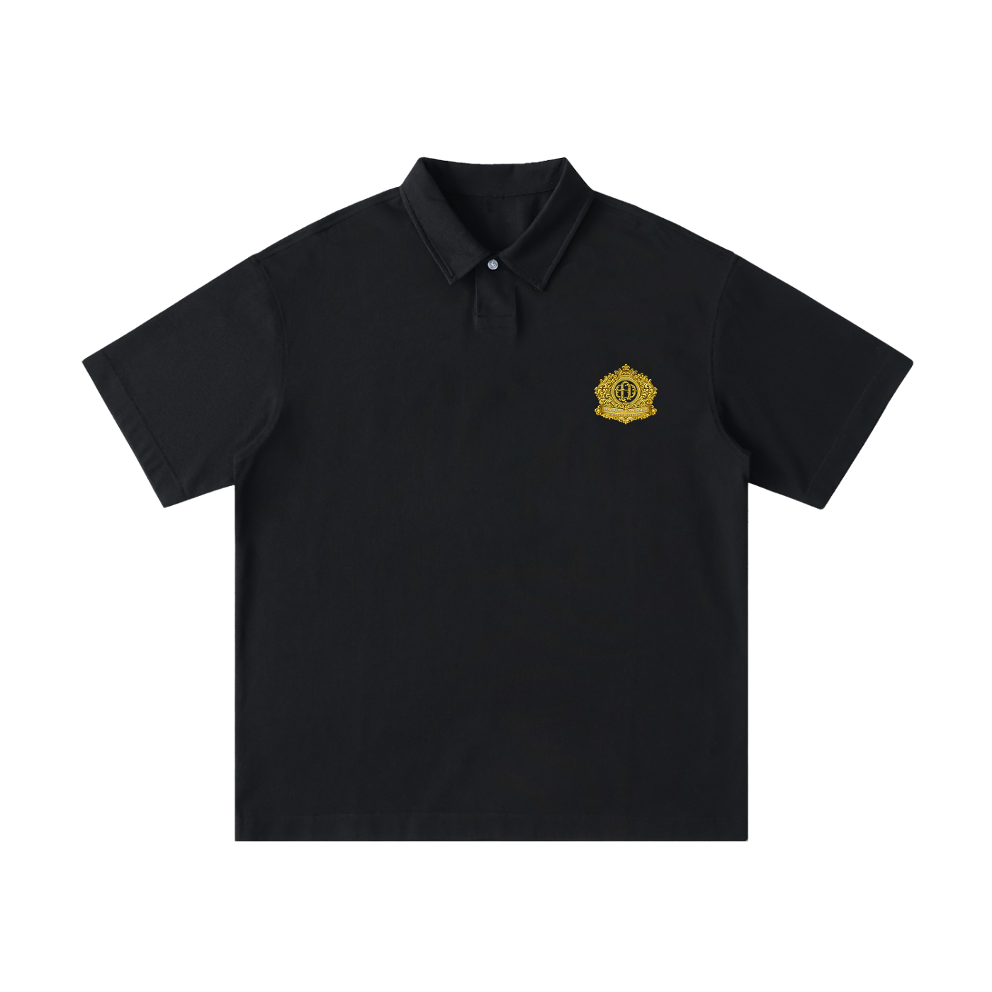 Loose Cotton Short-Sleeve Polo Shirt