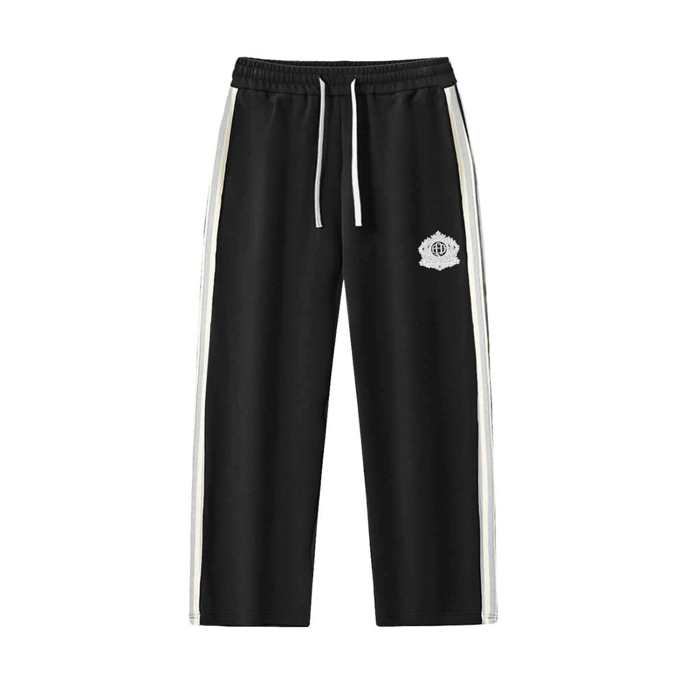 Contrast Side-Stripe Straight-Leg  Pants