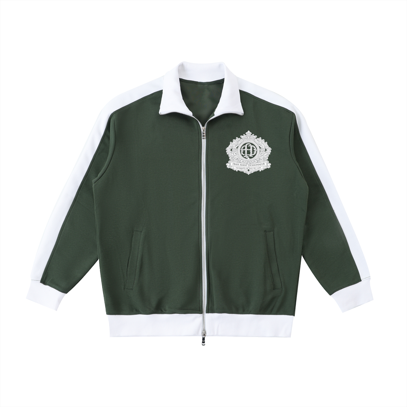 Contrast Trim Stand Collar Jacket