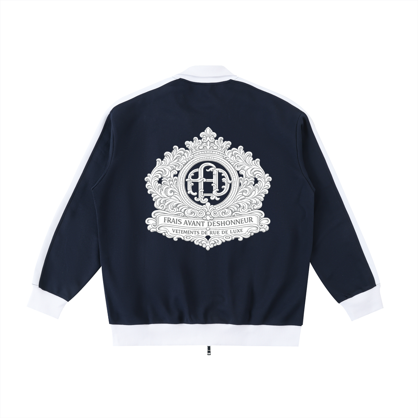 Contrast Trim Stand Collar Jacket